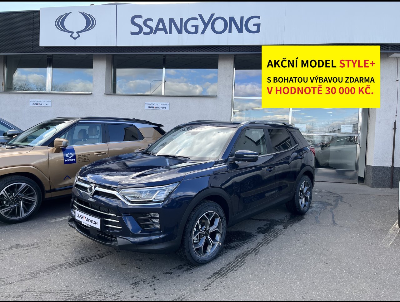 Korando 1.5Turbo Style+ MT Modrá/černý DOSTUPNOST ŘÍJEN 2025